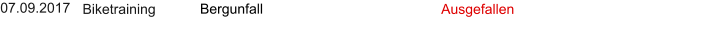 07.09.2017 Biketraining   Ausgefallen Bergunfall