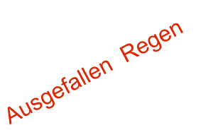 Ausgefallen  Regen