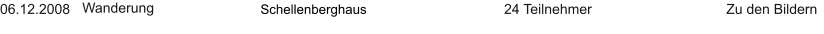 06.12.2008 Wanderung  Schellenberghaus    24 Teilnehmer Zu den Bildern